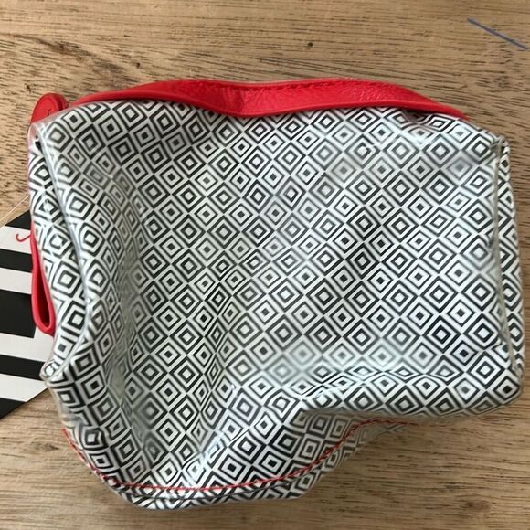 NWT Jose Natori red and black small pouch make up case - Picture 3 of 4